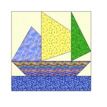 ALL STITCHES - SAILING PAPER PIECING QUILT BLOCK PATTERN .PDF -059A - $2.75