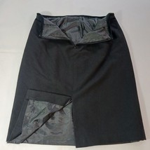 Kasper Women's Black Rear Zip & Slit Wool Blend Pull-On Skirt Size 12 Waist 31" image 9