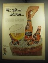 1957 National Bohemian Light Beer Ad - Wet, cold and delicious - £14.74 GBP