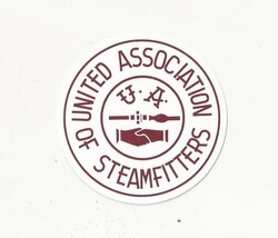 UNITED ASSOCIATION of STEAMFITTERS RETRO THROWBACK Union 2.5&quot; Sticker - €3,42 EUR