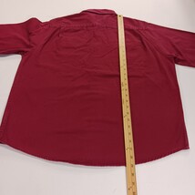 Wrangler Premium Quality Denim Shirt L Men's Red Long Sleeve Button Up RN#130273 image 6