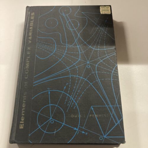 Elements of Complex Variables by Pennisi, Louis L. - 1963 - Hardcover - $23.36