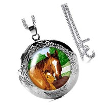 Boutique Silver Tone Beautiful Mom and Baby Horse 24 - £43.95 GBP