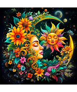 Diamond Painting Kits for Adults - Sun and Moon DIY 5D Diamond Art Kits ... - £15.75 GBP