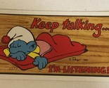 The Smurfs Trading Card 1982 #1 Keep Talking I’m Listening - $2.48