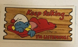 The Smurfs Trading Card 1982 #1 Keep Talking I’m Listening - £1.95 GBP