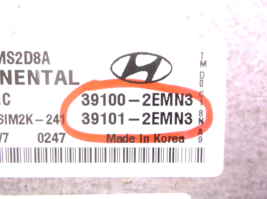 11-12-13 HYUNDAI ELANTRA  1.8L AUTOMATIC FROM  5/1/2011  ENGINE COMPUTER.ECU.ECM image 3