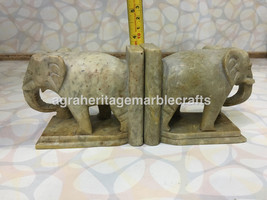 Buy Online Marble Elephant Statue Book Ends Decor Sculpture Best Christm... - $6,136.88 MXN