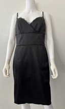 ESCAD Black Dress Cocktail Evening Designer Beaded Lace Trim Size 6 (IT 38) - £141.41 GBP