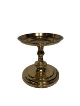 Partylite Brass Falmouth Pillar Candle Holder,  3 1/2&quot; tall, - £7.75 GBP