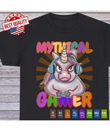 Unicorn Mythical Gamer T Shirt, Gaming Lover Clothing - $20.99+