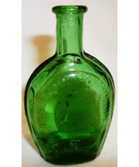VINTAGE WHEATON GREEN BENJAMIN FRANKLIN GLASS MINIATURE BOTTLE - £6.16 GBP