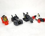 Lot of 4 - 1991 &amp; 1993 Batman Vehicles Toy Cars DC Comics Robin 2 Face B... - $12.49