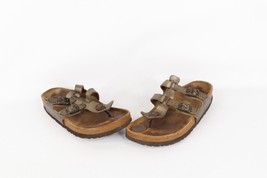 Vintage Birkenstock Womens Size 7 Distressed Leather Toe Thong Sandals B... - $738.56 MXN