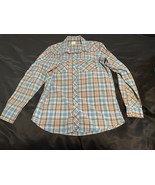Wrangler 20X Men’s Pearl Snap Shirt XXL Blue Plaid Long Sleeve Western R... - $33.02 CAD