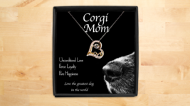 Best Corgi Mom Ever Necklace Gift for Corgi Mom Mothers Day Dog Mom Heart Silver - £40.59 GBP