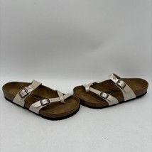 Birkenstock MAYARI Off White Synthetic Buckled Slide Sandals Men 6, Women 8 (39) - £48.05 GBP