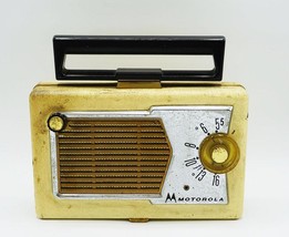 Motorola 56M1 AM Portable Tube Radio Roto-Tenna Handle 1950&#39;s - £47.47 GBP