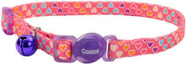 Coastal Pet Safe Cat Multi Heart Breakaway Collar with Adjustable Design and Col - $8.95