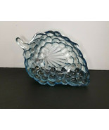 Vintage Blue Glass Grape Cluster Shaped Dish Vintage Glass Trinket Dish - £7.96 GBP