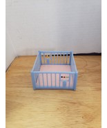  1960s Renwal Dollhouse Plastic Toy Blue Baby Crib  - $27.16 CAD