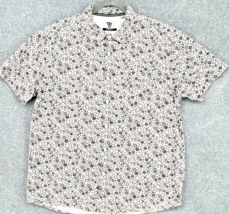Mens Floral Short Sleeve Button Up Shirt Casual Summer Resort Vissla - $32.66