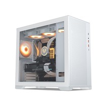 Vetroo AL-MESH-7C White Compact ATX PC Case, Front Power Supply, Top 360... - $118.99