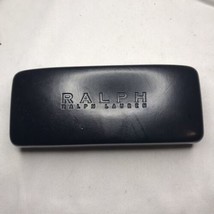 Ralph Lauren Eyeglass Case Glasses Black Leather Hard Clam Shell - £7.84 GBP