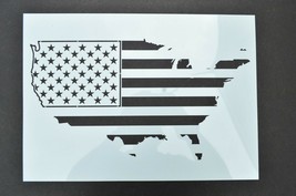 2 PACK Spray Airbrush Painting Stencils American MAP US Flag LARGE 10x14&quot; - $12.99