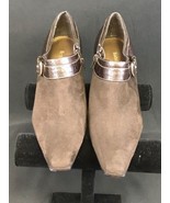 LIZ CLAIBORNE Womens Leather Side Zip Heel Pointy Toe Ankle Boot Shoe Sz 10 M - £27.62 GBP