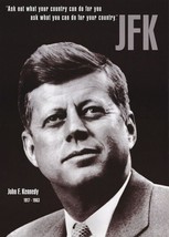John F. Kennedy Poster JFK F Ask Not What Your Country Can Do for You Ask Wha... - £56.39 GBP