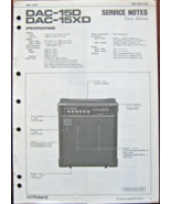 Roland DAC-15D and DAC-15XD Guitar Amp Original Service Manual / Schemat... - $39.59