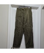 Vintage Military Green Wool Pants Single Front Pocket 60s Men&#39;s 31x31 - $1,158.42 MXN