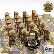 21Pcs/set WW2 Allied Army Troops UK Military Soldiers and Officer Minifigures - £23.44 GBP