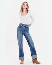 Dear John Holly Super High Rise Cuffed Straight Jeans Justice $228 27 - $72.00