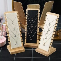 Minimalist Bamboo Jewelry Stand - Necklace Bracelet Display Organizer - £20.05 GBP