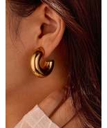 18K Gold-Plated C-Hoop Earrings - $20.24