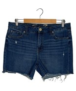 Seven7 Womens Size 12 Weekend Shorts Distressed Frayed Hem Distressed De... - $27.06 CAD
