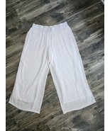 Apt 9 XXL Plus Wide Leg Pants Lined Flowy White Elastic Waist Long Beach... - $24.70 CAD