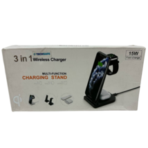 White  3 in 1 Wireless Fast Charging Station 15W for Phones Smartwatch A... - $16.16
