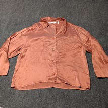 * Victoria Secret Sleep Shirt Women Medium Copper Brown 100% Silk - £10.60 GBP