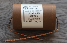 Miflex KPCU-01 600VDC 0.22uF Paper+PP+Oil audio capacitor 1 piece ! - $27.72