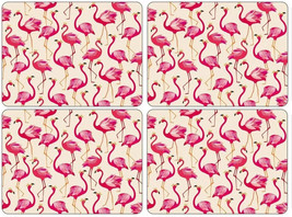 Sara Miller London Flamingo Placemats Portmeirion by Pimpernel  Set of 4 NIB - £22.05 GBP