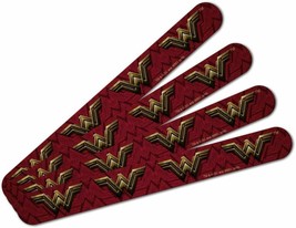 Wonder Woman Logo Double-Sided Nail File Emery Board Set 4 Pack - £10.27 GBP