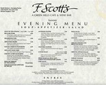 F Scotts A Green Hills Cafe &amp; Wine Bar Menu Bandywood Drive Nashville Te... - $21.78