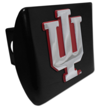 indiana university red black trailer hitch cover usa made - £63.94 GBP