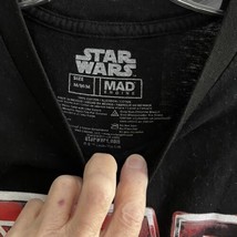 Star Wars M Medium Mens Tee Shirt Short Sleeve Crew Neck Black 100% Cotton - £10.08 GBP