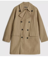John Varvatos Men&#39;s Tony Double Breasted Coat with Pockets, Hemp Sz 48 NWT - $384.35 CAD