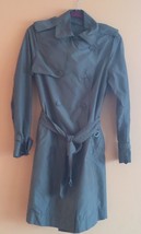 EUC Banana Republic Olive Green Nylon Trench Coat SZ S Topper Career Wai... - $54.45