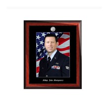 8x10 Personalize Portrait Picture Frame Matted Photo Plaque Military Armed Force - £88.19 GBP